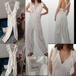 NWT FP Fairytale Eyelet Lace Ivory Jumpsuit